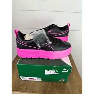 NIB PUMA Mayze Breast Cancer Awareness "Black/Pink" Shoe (Size 9-1/2)